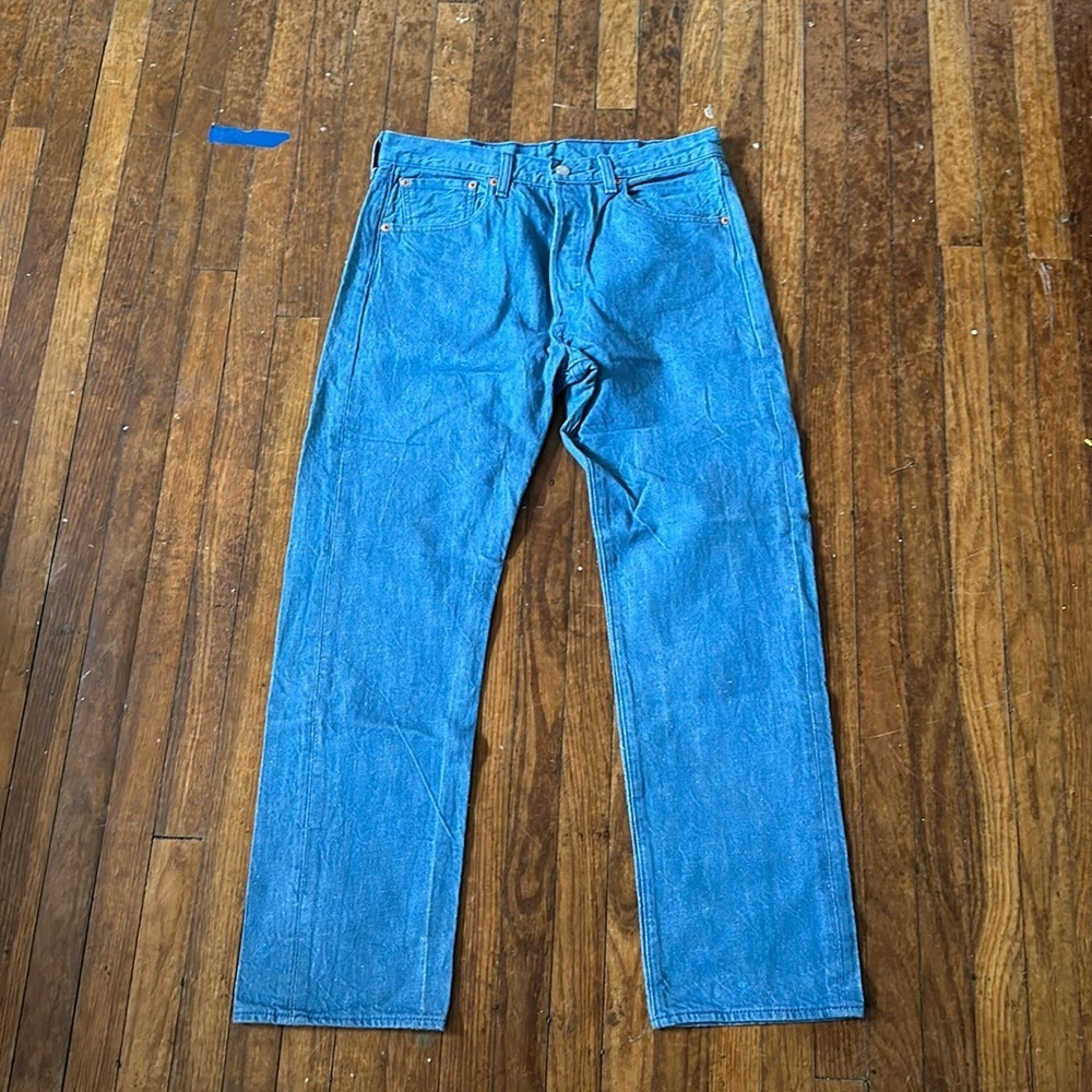 Sz 34 Levi’s 501 Light Wash White Oak Cone Denim